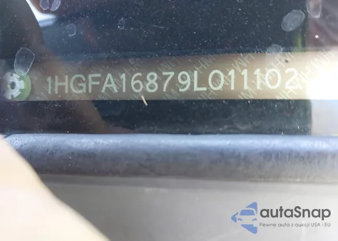 2009 Honda Civic Ex z USA, uszkodzony, nr VIN 1HGFA16879L011102